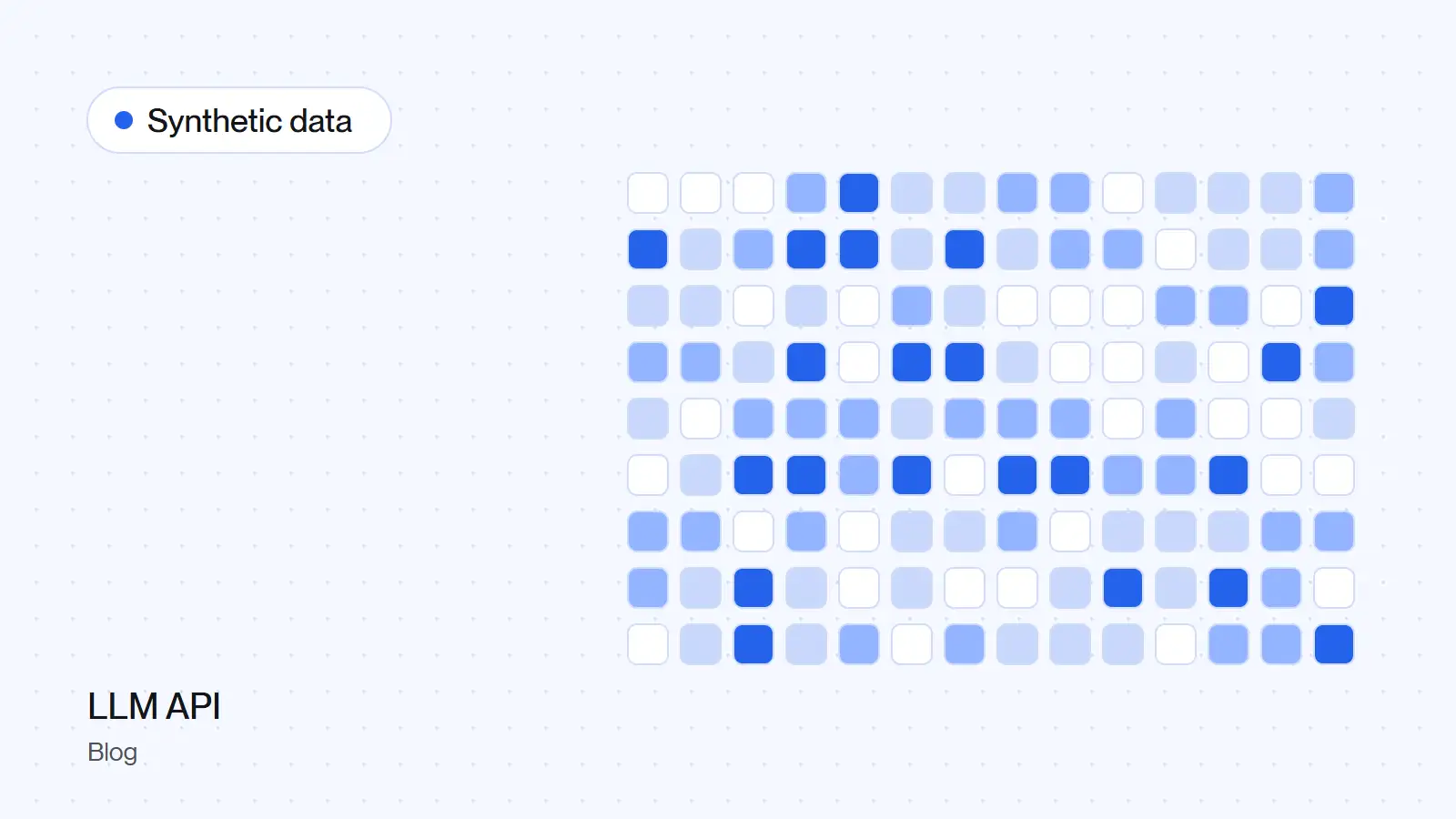 A grid of generated data cells