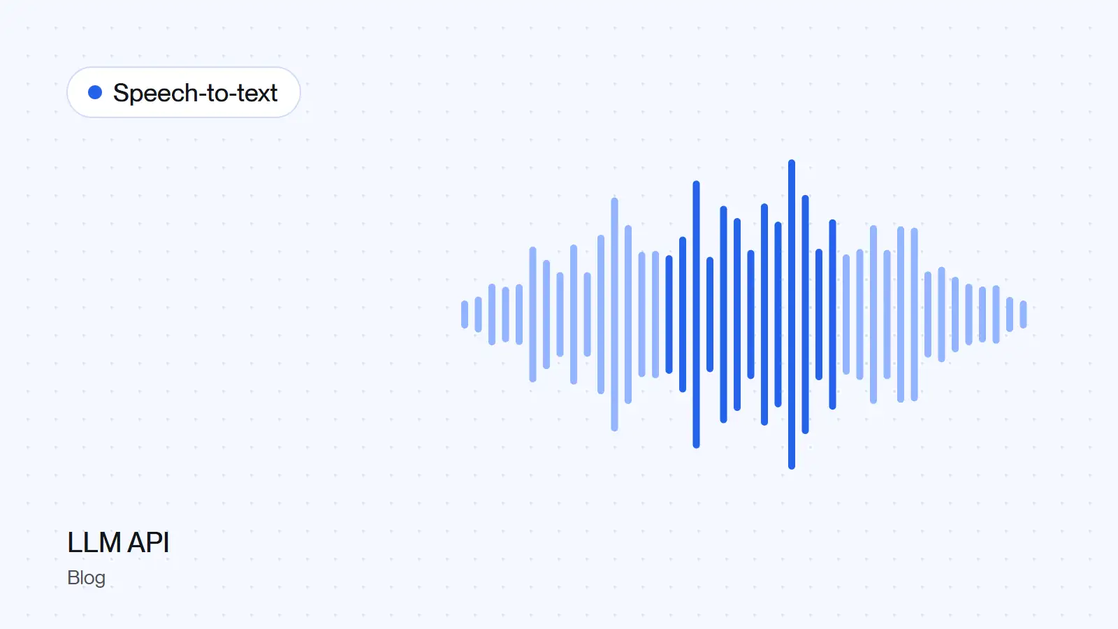 Audio waveform bars in blue
