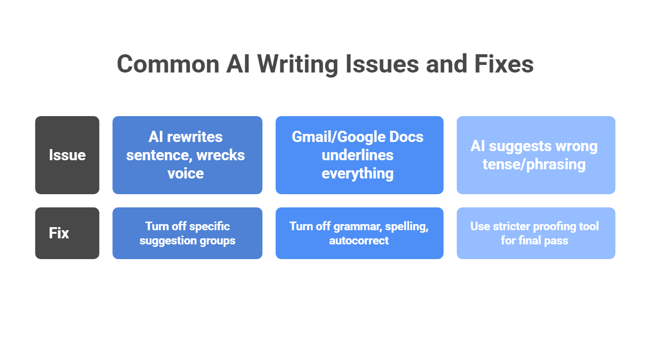 common ai writing issues and fixes